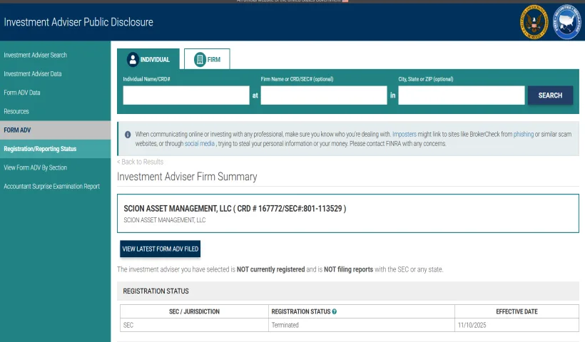 Dal crollo dei mutui subprime alla crisi delle big tech: Michael Burry si defila ancora una volta